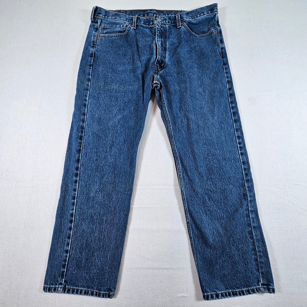 Levis‎ 505 Regular Fit Jeans Mens 40x29 Blue Straight Leg Medium Wash Denim